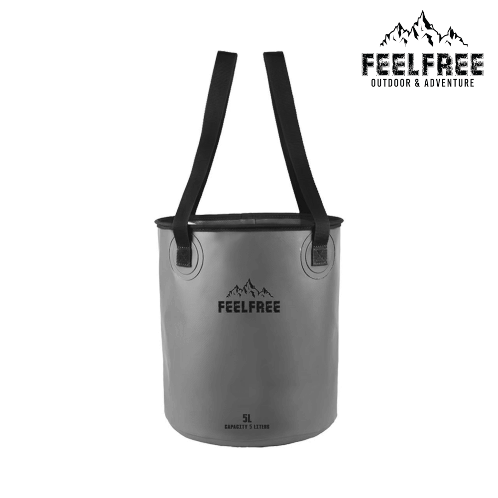 ถังน้ำพับได้แบบพกพา FEELFREE FOLDABLE WASH BASIN 5L สีเทา_0